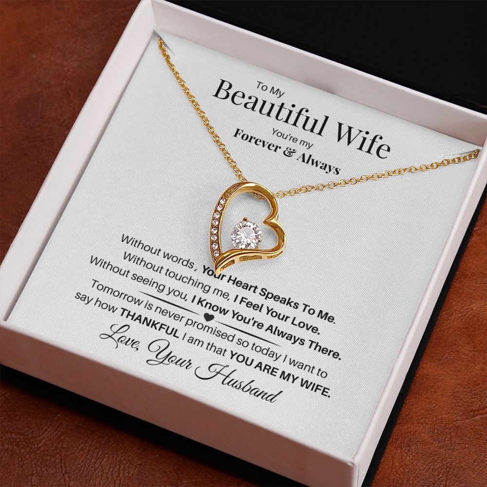 Beautiful Wife-My Forever & Always- Forever Love Necklace