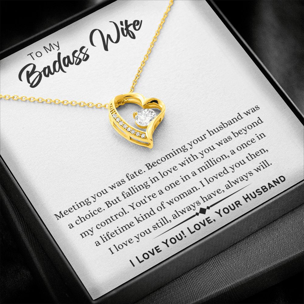 Badass Wife- Lifetime Kind of Woman-Forever Love Necklace
