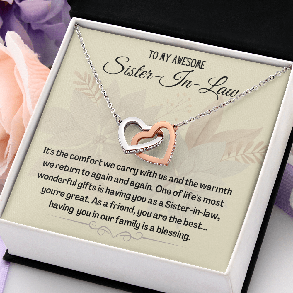 Family is a blessing-Interlocking Heart Necklace