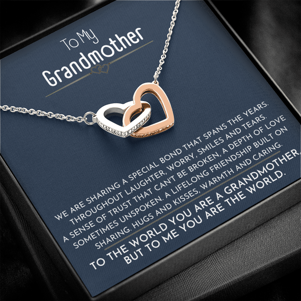 Sharing a special bond-Interlocking Hearts Necklace