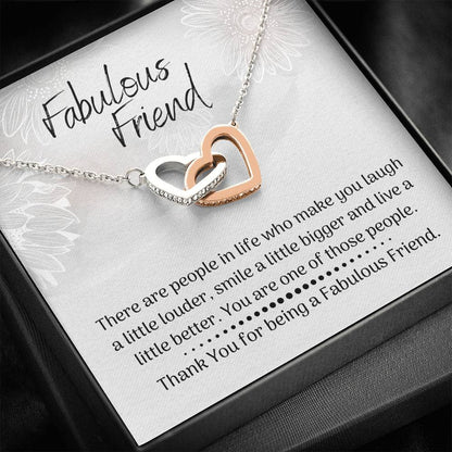 Fabulous Friend-Interlocking Hearts Necklace