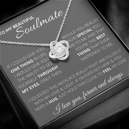 To My Beautiful Soulmate-Love Knot Necklace