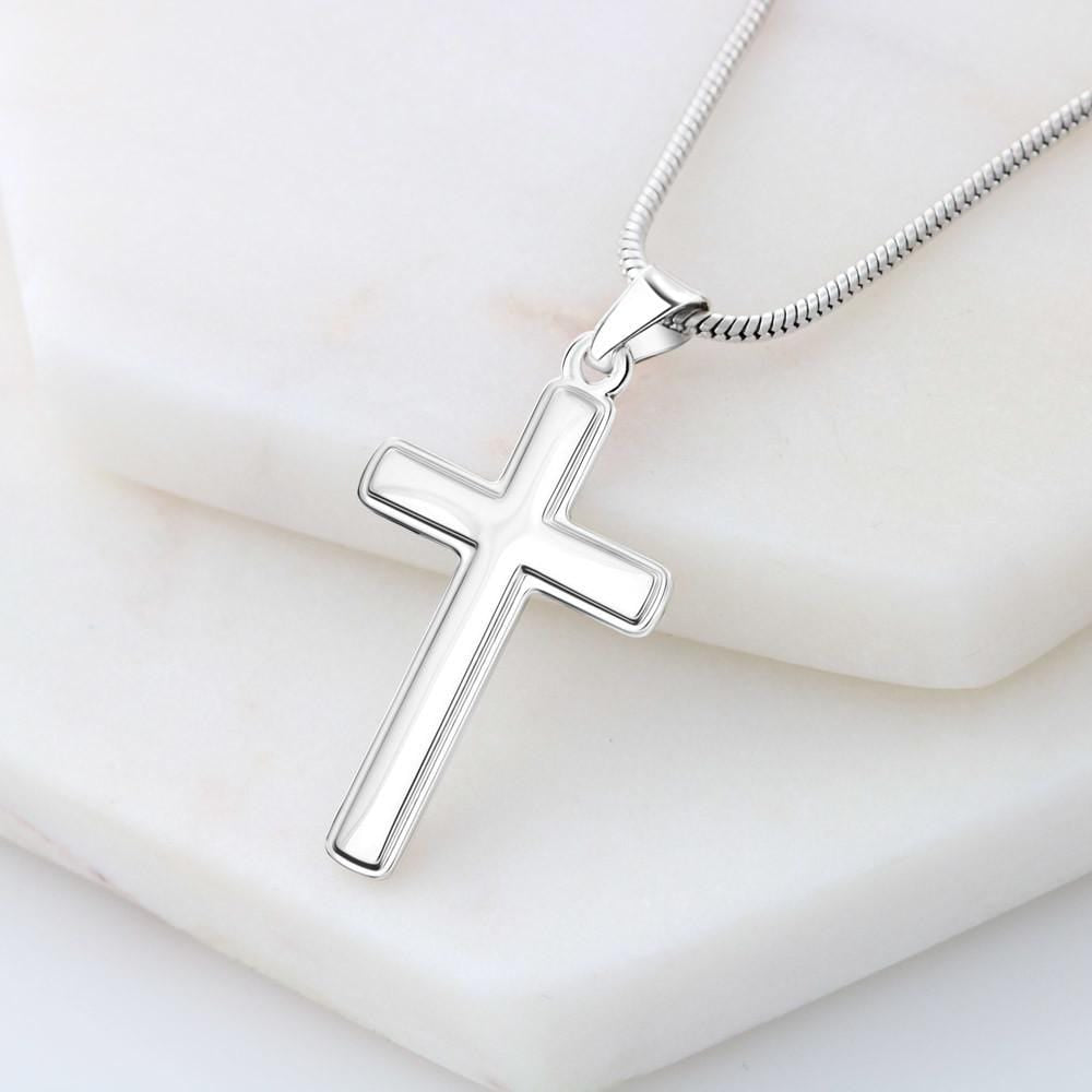 I love you even more-Artisan Cross Necklace
