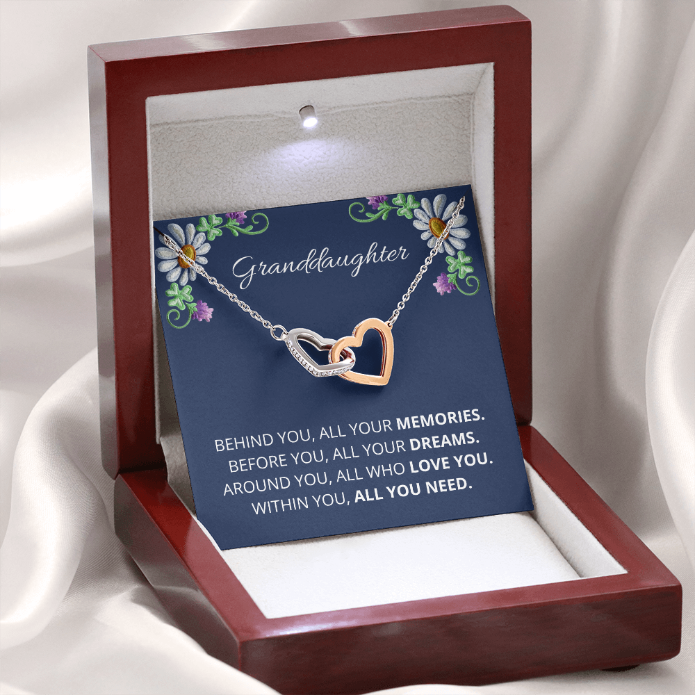 Granddaughter-All you need-Interlocking Hearts Necklace