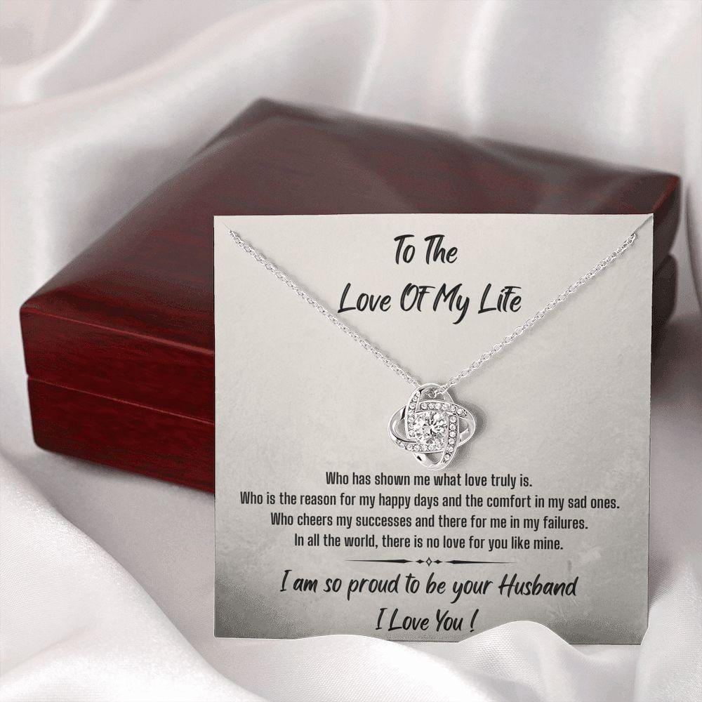 Love of my Life-What love truly is-Love Knot Necklace