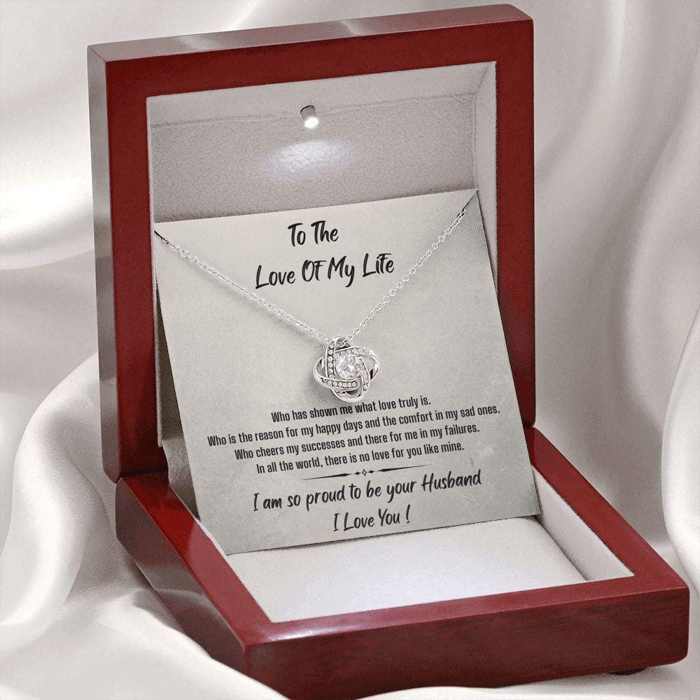 Love of my Life-What love truly is-Love Knot Necklace